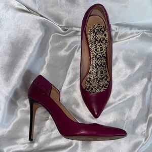 JOE’S Raspberry Magenta Leather Stiletto Heels